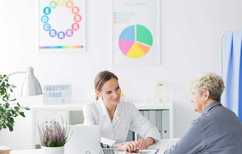 man consulting woman
